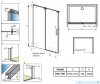 Radaway Espera DWJ Drzwi wnękowe przesuwne 160 lewe szkło przejrzyste 380795-01L/380216-01L